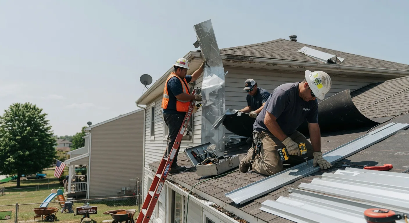 Storm Damage Metal Roof Repair in Grand Isle, VT
